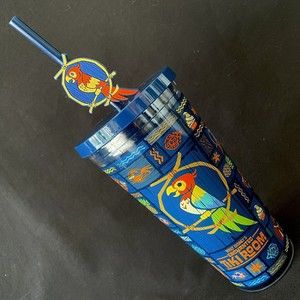Disney Parks Exclusive Enchanted Tiki Room 20 oz Plastic Tumbler With Straw New